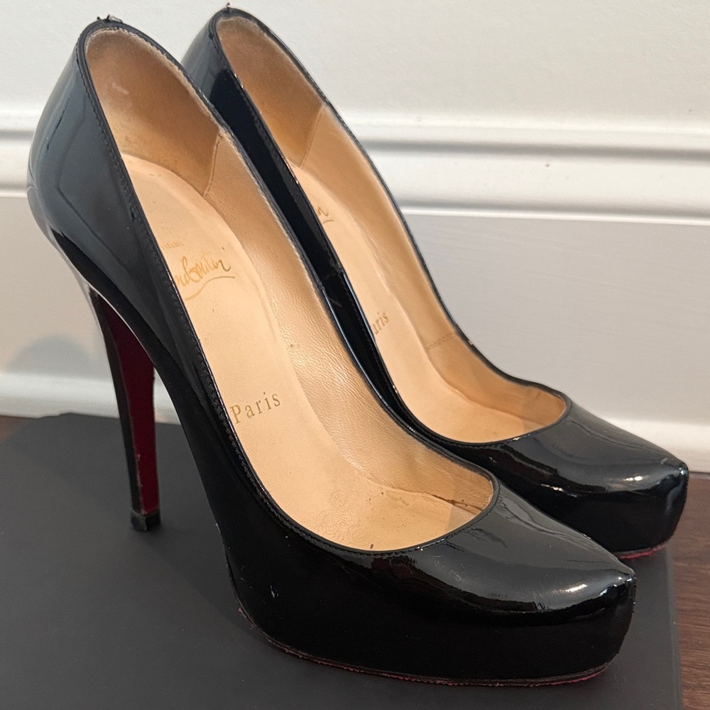 Christian Louboutin Black Patent Heels